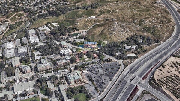 New building - Aerial view | New UCR Business Building